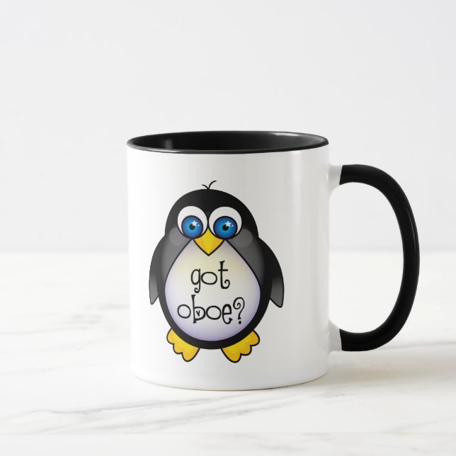 Taza La música linda del pingüino consiguió Oboe (Derecha)