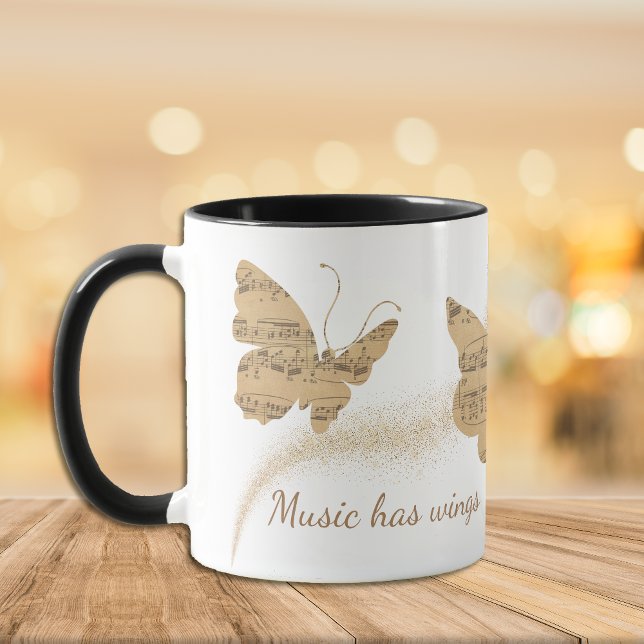 Taza La música tiene la mariposa (Subido por el creador)