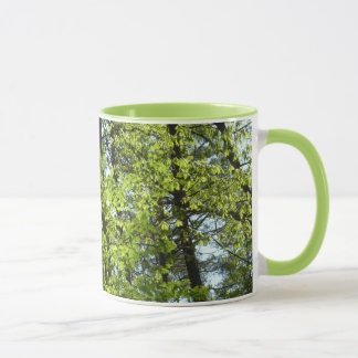 Taza La naturaleza de las hojas de arce de primavera