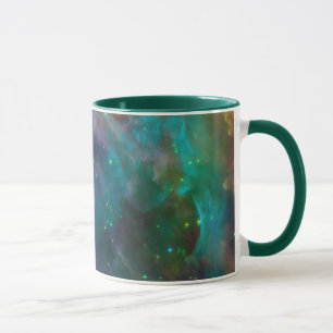 Taza La nebulosa de Orión Foto Celestial Verde Teal