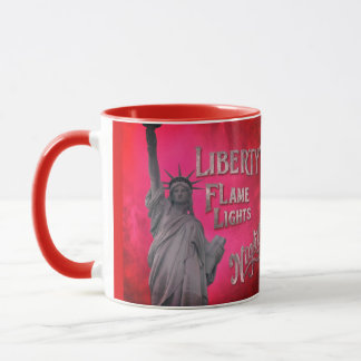 Taza La noche de las luces de la llama de la libertad