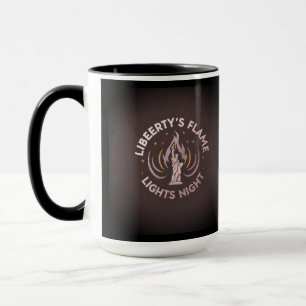 Taza La noche de las luces de la llama de la libertad