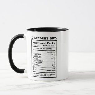 Taza La paliza mortal a papá Hechos nutricionales golpe