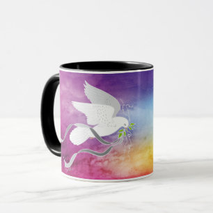 Taza La paloma blanca difunde la paz