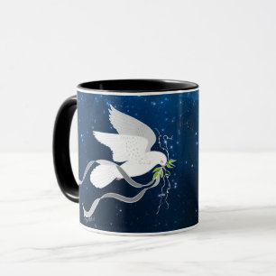 Taza La paloma blanca difunde la paz