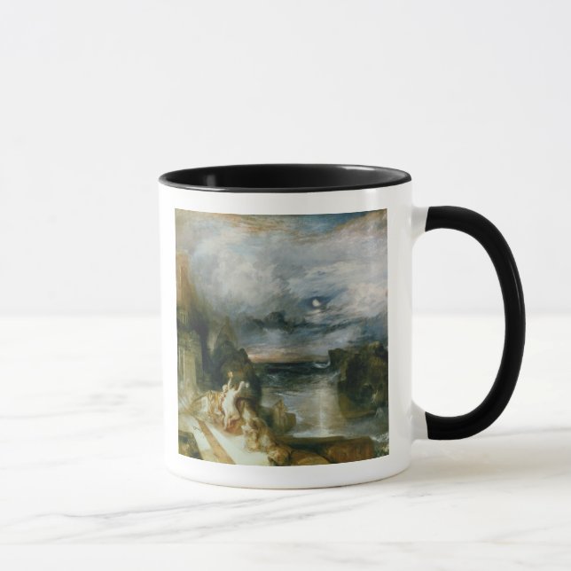 Taza La partida del héroe y de Leander (aceite en lona) (Derecha)