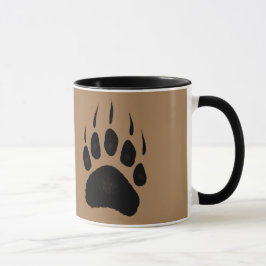 Taza La pata de oso pardo imprime el diseño de vida sil