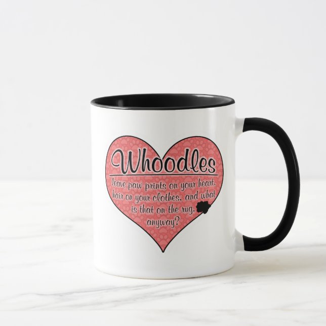 Taza La pata de Whoodle imprime humor del perro (Derecha)