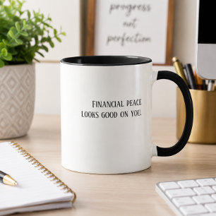 Taza 'La paz financiera te sienta bien.' Regalo Conscie