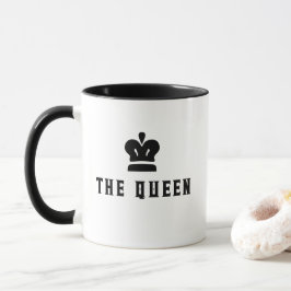 Taza La peluca del ajedrez de la reina