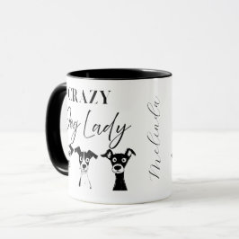 Taza La Personalizado loca de la dama del perro