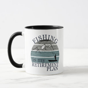 Taza La pesca divertida vintage es mi plan de jubilació