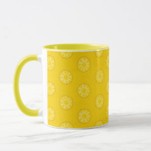 Taza La piña amarilla corta el modelo