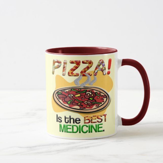 Taza La pizza es la mejor medicina (Derecha)
