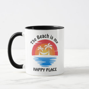 Taza La playa es mi lugar feliz Mug