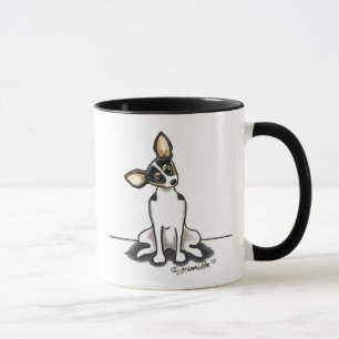 Taza La rata Terrier tricolora sienta bonito
