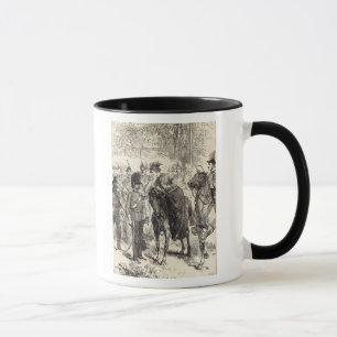 Taza La reina que distribuye las cruces de Victoria