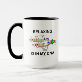 Taza La relajación está en mi DNA (la réplica de la