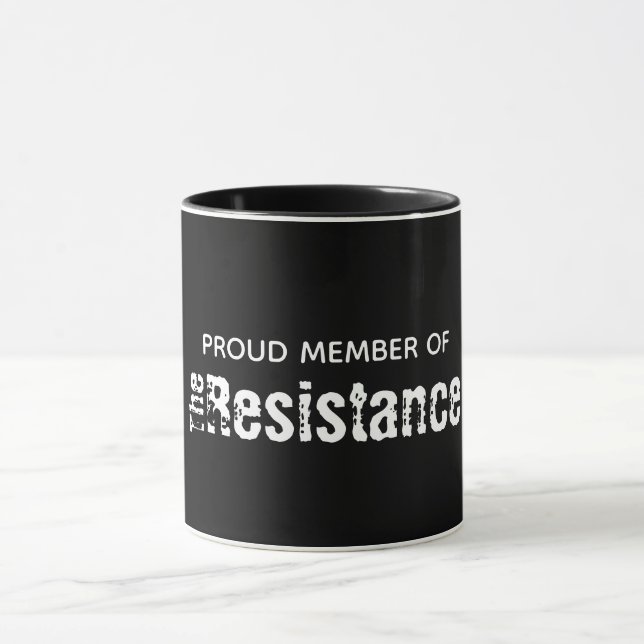 Taza La resistencia negro 11 oz (11 onzas) (Centro)