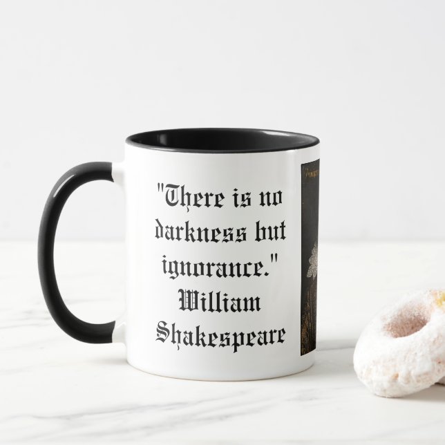 Taza La revista de cámara Shakespeare sobre la oscurida (Con donut)
