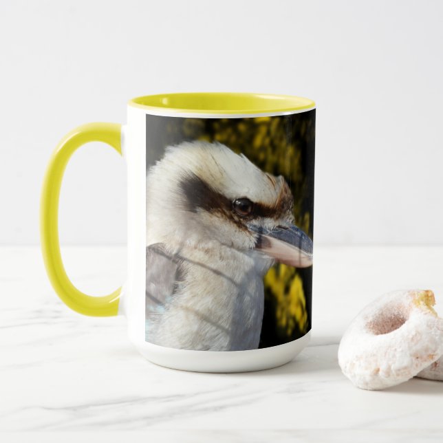 Taza La risa australiana El Kookaburra, (Con donut)