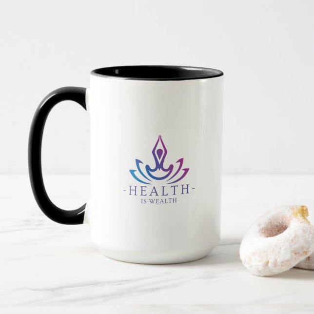 Taza La salud es riqueza (Con donut)