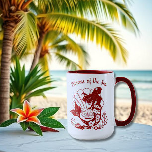 Taza La sirena-princesa hawaiana del mar