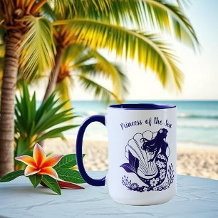 Taza La sirena-princesa hawaiana del mar