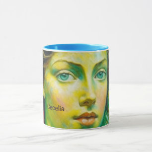 Taza La sirena y el mar personalizados