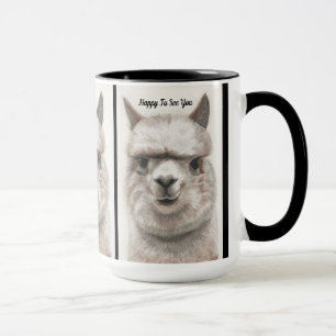 Taza La sonrisa de Llama Personaliza el Café Grande