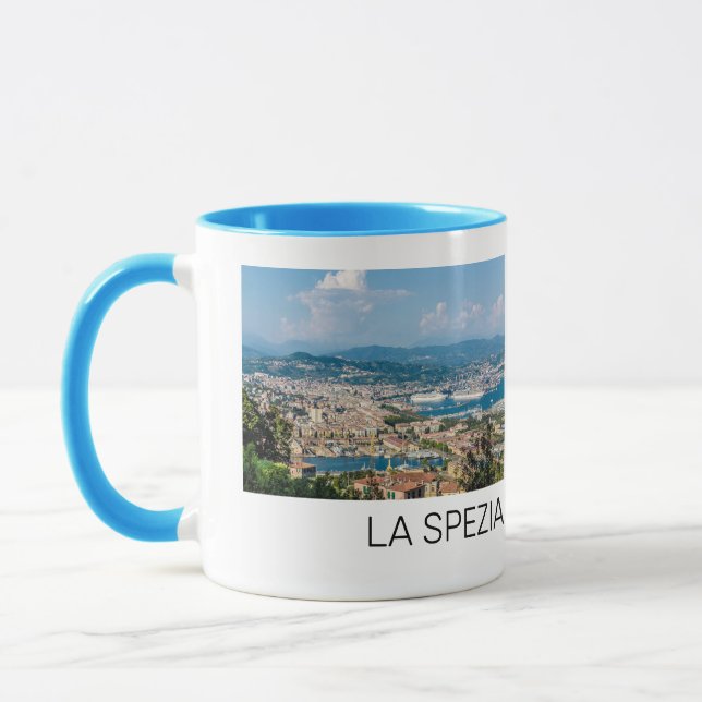 Taza La Spezia Cityscape Liguria Italia Holiday Souveni (Izquierda)
