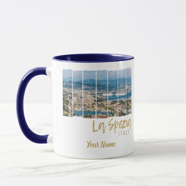 Taza La Spezia Liguria Italia Vintage Souvenir (Izquierda)