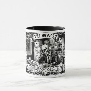 Taza La Tarjeta del Tarot del lunes Esqueleto Corpora