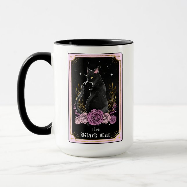 Taza La tarjeta Tarot para gato negro - Celestial de br (Izquierda)