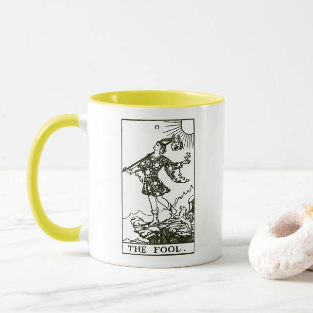 Taza La tarjeta tarot tonta (Con donut)