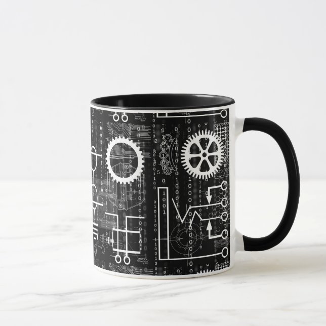 Taza La tecnología de los engranajes a montones inspiró (Derecha)