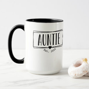 Taza La tía Est. Personalizado Tía estableció nuevos