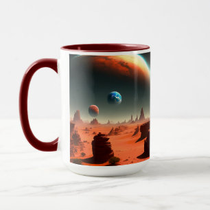 Taza La Tierra Es La Llamada De Marte, Café Mug