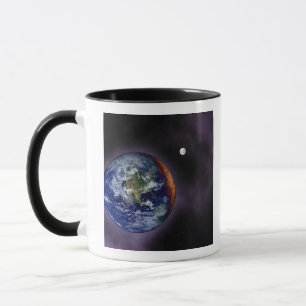 Taza La Tierra mostrada en los bordes exteriores