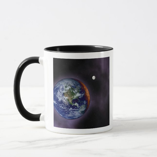 Taza La Tierra mostrada en los bordes exteriores (Izquierda)