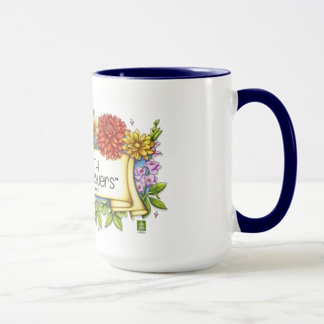 Taza La Tierra Rie En Flores 15 oz Mug (Derecha)