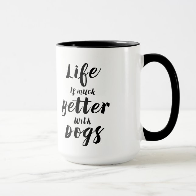 Taza La tipografía-vida moderna es mucho mejor con los  (Derecha)
