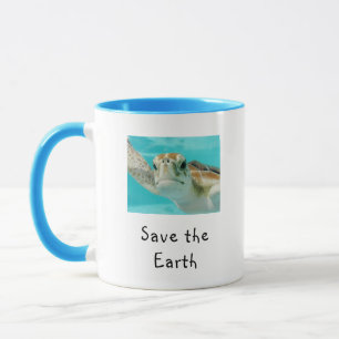 Taza La tortuga marina salva a la Tierra