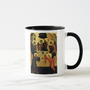 Taza La trinidad santa, escuela de Novgorod, siglo XV