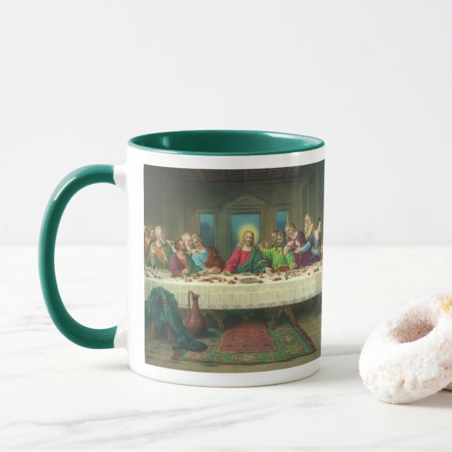 Taza La última cena originalmente de Leonardo da Vinci (Con donut)