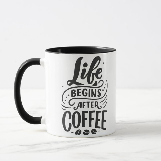 Taza La vida comienza después del café (Izquierda)