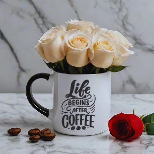 Taza La Vida Comienza Después Del Café, El Diseño De Su