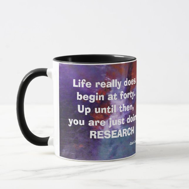 TAZA LA VIDA COMIENZA EN CUARENTA CAFÉ (Izquierda)