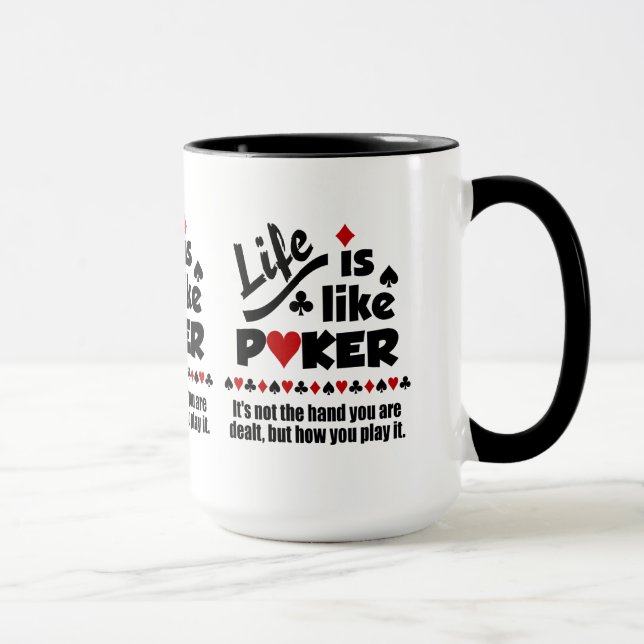 Taza LA VIDA COMO LOS personalizados DE POKER (Derecha)
