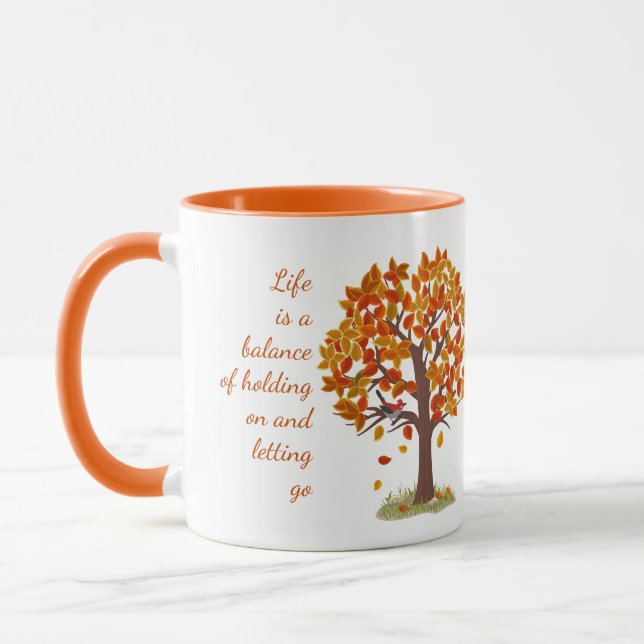 Taza La vida de los árboles otoñales de acuarela es una (Izquierda)